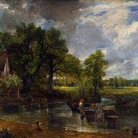John Constable "Wóz na siano" (The Hay Wain, 1821) z wiązami w oddali...